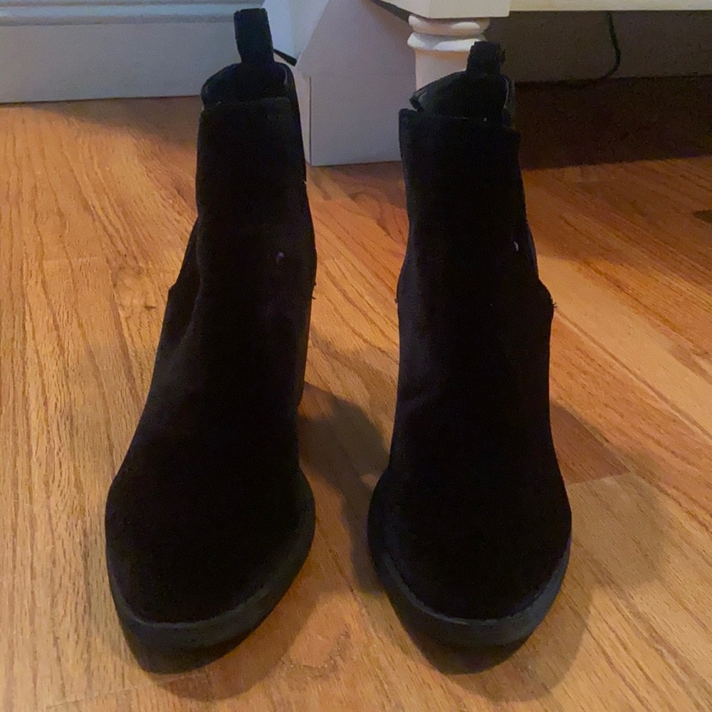 Steve Madden Black Velvet Booties